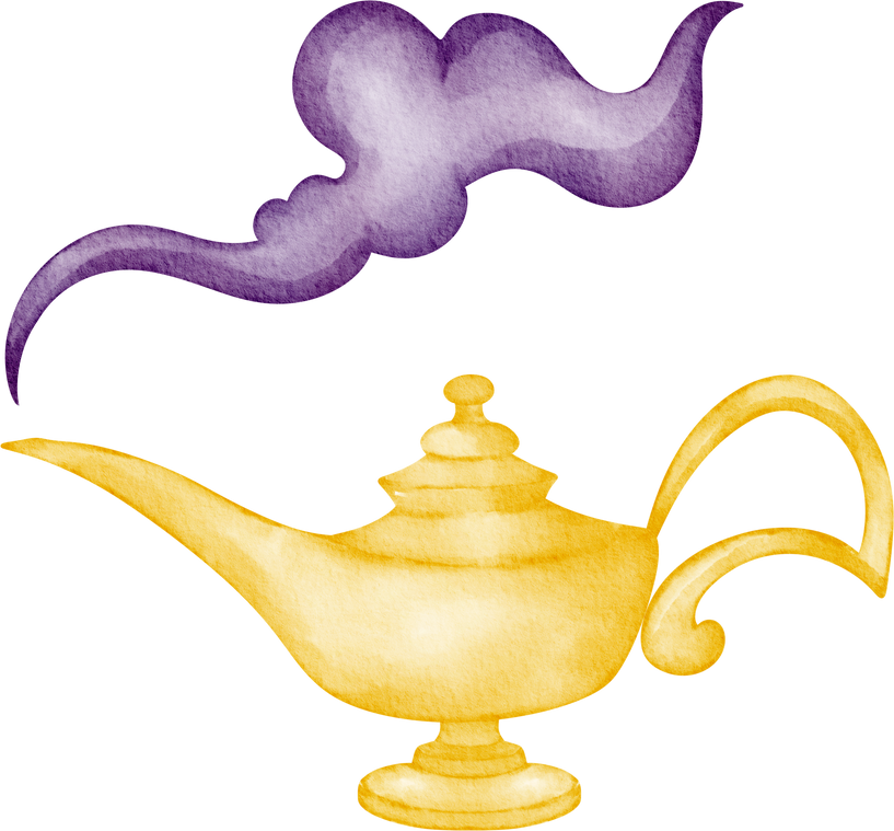 watercolor magic lamp